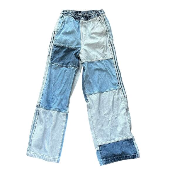 adidas Pants - Adidas x Ksneiaschnaider Patchwork Denim Jean Pants Elastic Drawstring Waistband